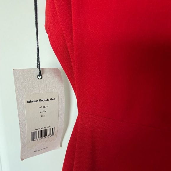 NWT Ali & Jay RED Bohemian Cut-out Hi-lo Maxi Dress SIZE M - Picture 9 of 12